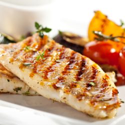 Grilled,Fish,Fillet,With,Bbq,Vegetables Grilled,Fish,Fillet,With,Bbq,Vegetables
